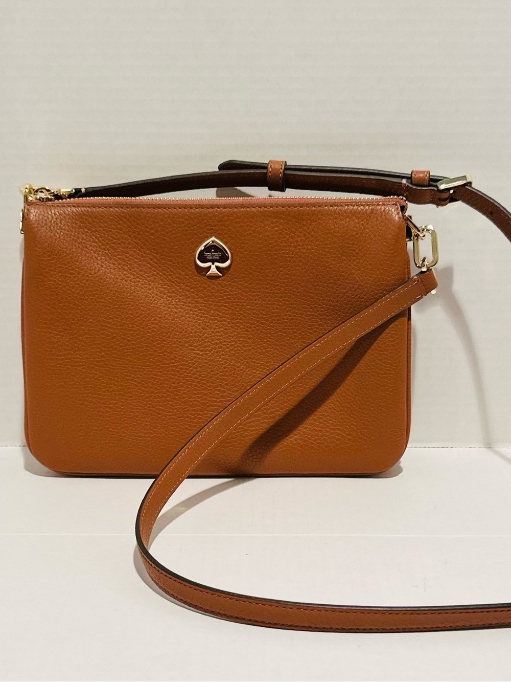 Kate Spade Kayla Warm Gingerbread Triple Compartment Crossbody